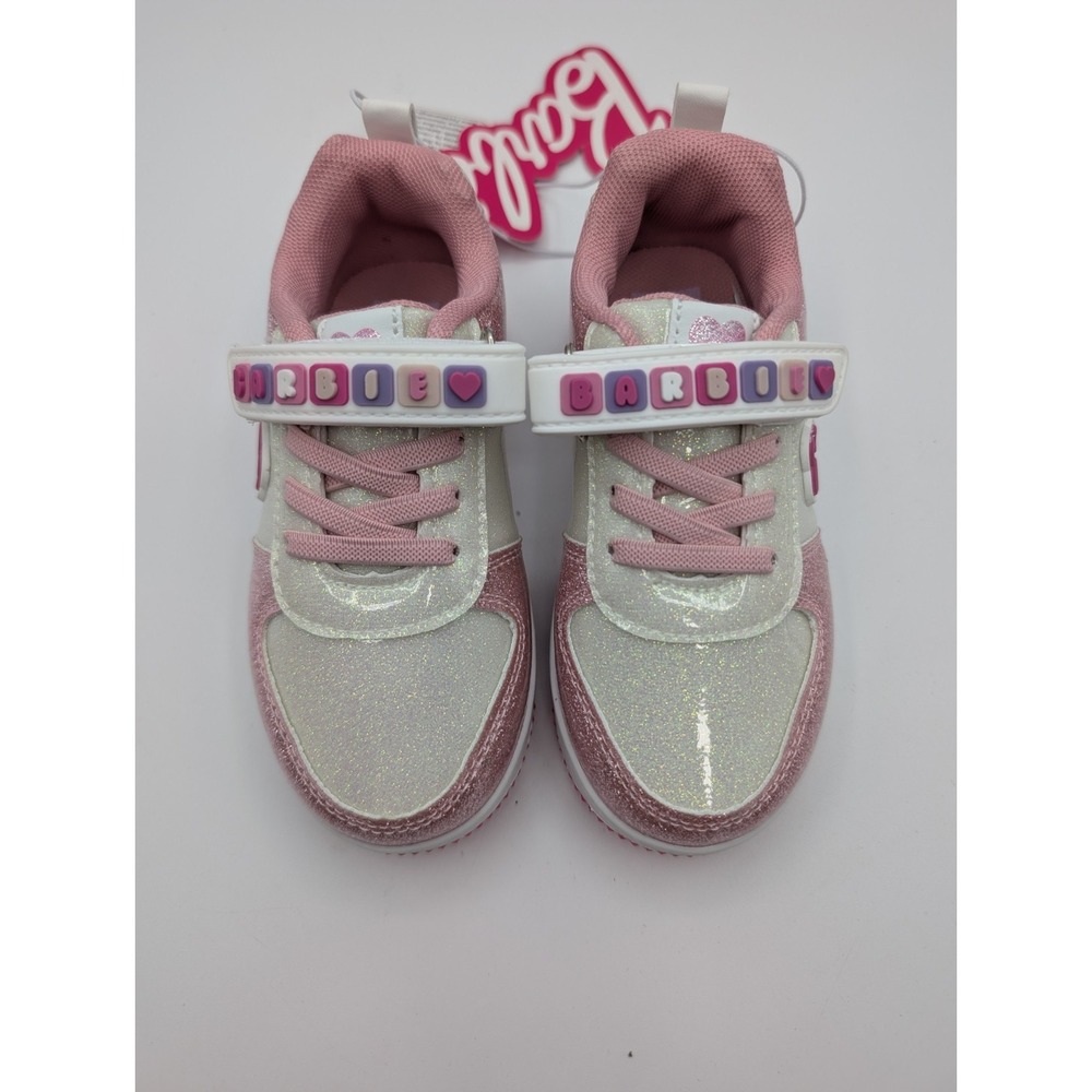 Barbie Girl's Size 8 Pink Platform Low Top Ribbon Lace Sneakers Shoes New W/Tags